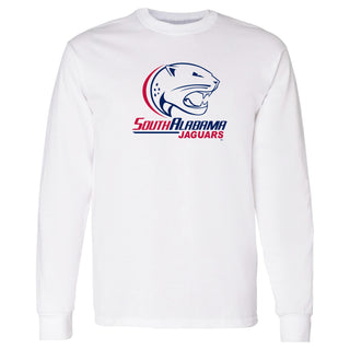 South Alabama Jaguars Primary Logo Long Sleeve T Shirt - White