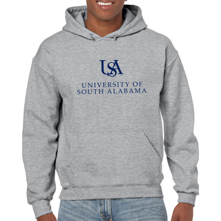 South Alabama Jaguars Institutional Logo Hoodie - Sport Grey