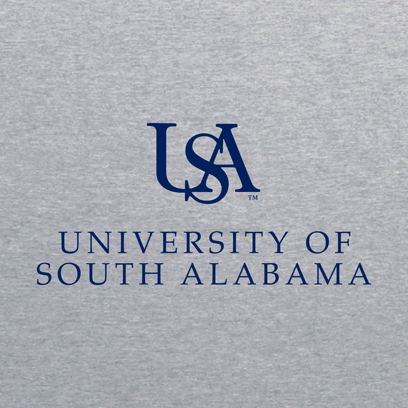 South Alabama Jaguars Institutional Logo T Shirt - Sport Grey