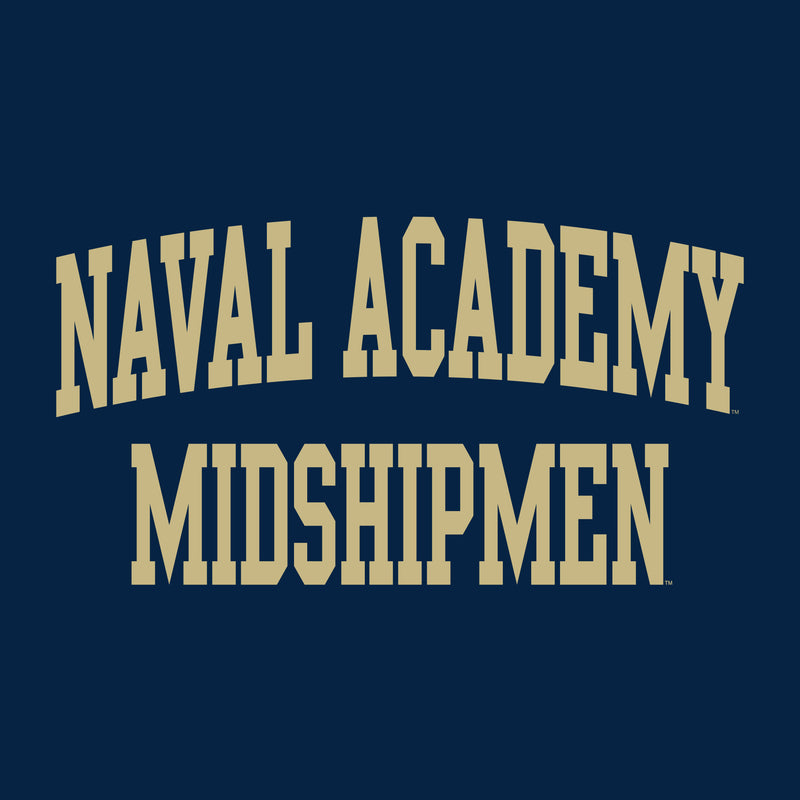 United States Naval Academy Midshipmen Front Back Print Heavy Blend Hoodie - Navy