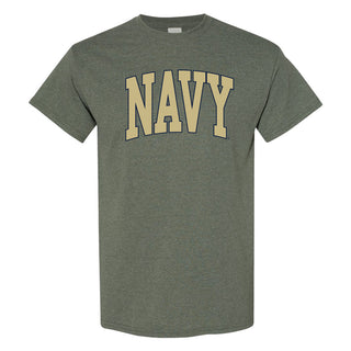 US Naval Academy Midshipmen Mega Arch T-Shirt - Heather Military