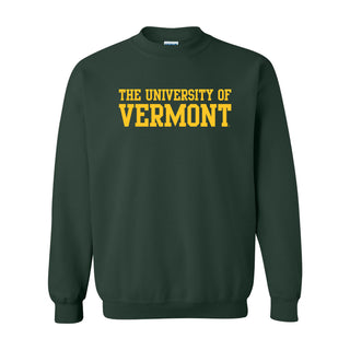 Vermont Basic Block Crewneck - Forest