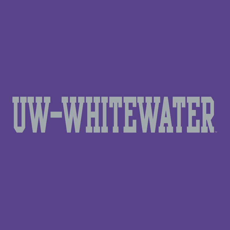 UW-Whitewater Basic Block Hoodie - Purple