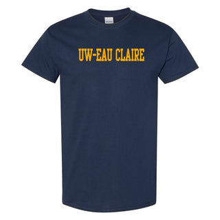 UW-Eau Claire Basic Block T-Shirt - Navy