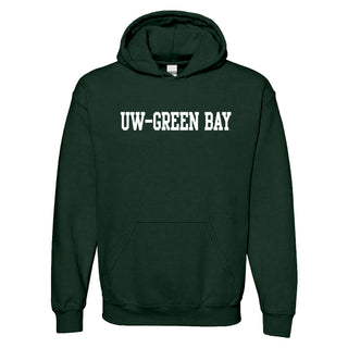 UW-Green Bay Basic Block Hoodie - Forest