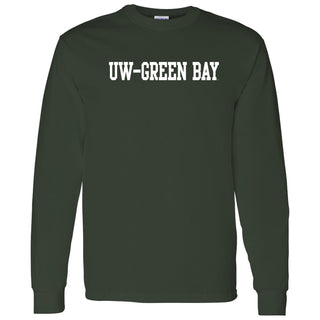 UW-Green Bay Basic Block Long Sleeve - Forest