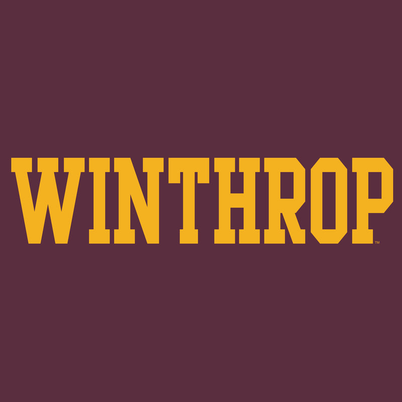 Winthrop University Eagles Basic Block Long Sleeve T Shirt - Maroon