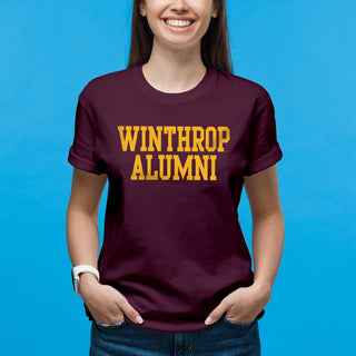 Winthrop University Eagles Alumni Basic Block Short Sleeve T Shirt - Maroon