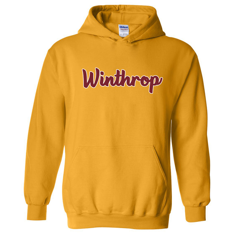 Winthrop University Eagles Basic Script Hoodie - Gold