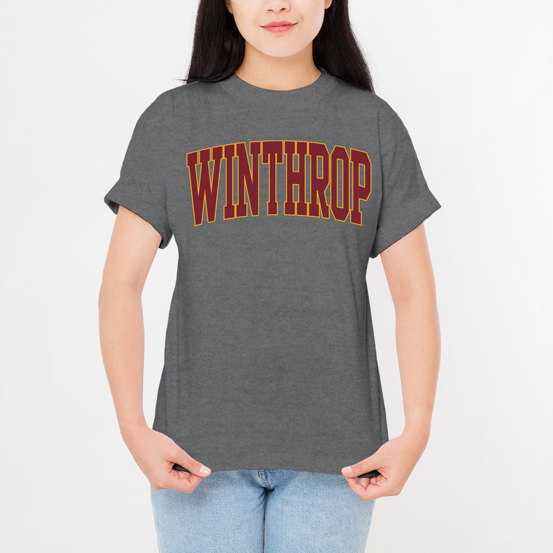 Winthrop Eagles Mega Arch T-Shirt - Graphite Heather