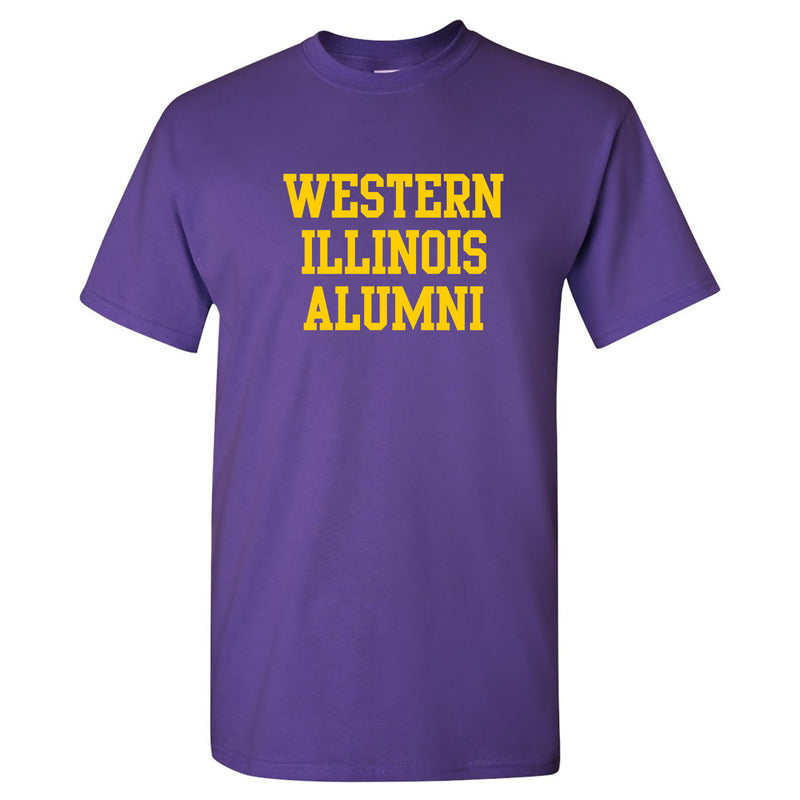 Western Illinois University Leathernecks Basic Block Alumni Short Sleeve T Shirt - Purple