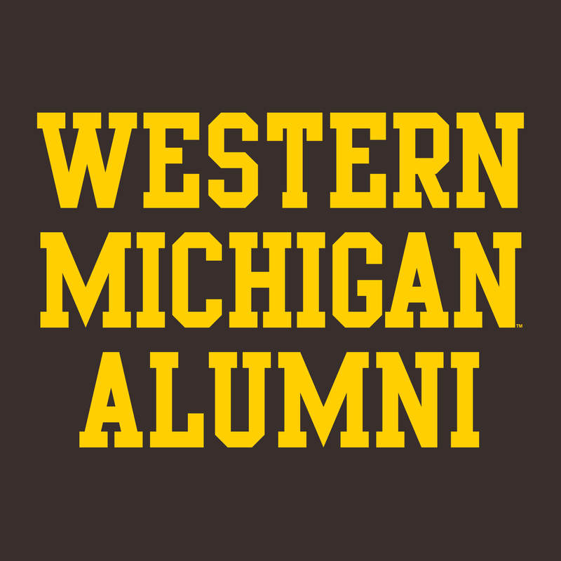 Western Michigan Alumni Block T Shirt - Dark Chocolate