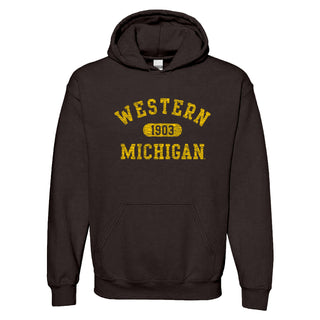 Western Michigan Athletic Arch Hoodie - Dark Chocolate