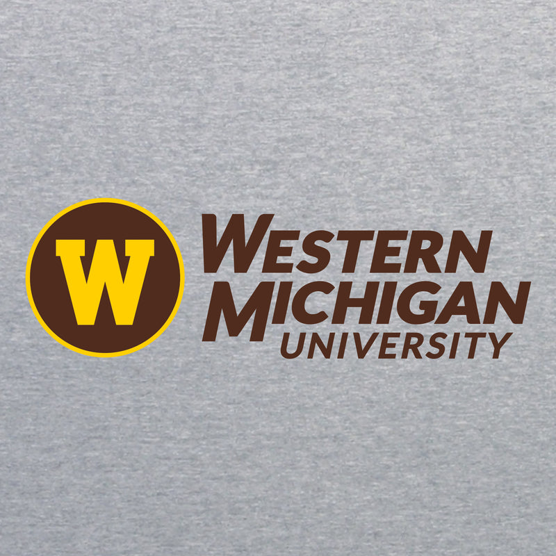 Western Michigan University Broncos Institutional Logo Long Sleeve T Shirt - Sport Grey