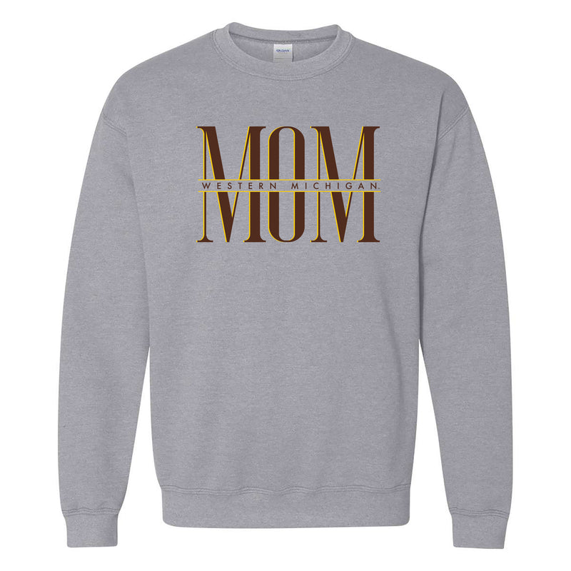 Western Michigan Classic Mom Crewneck - Sport Grey