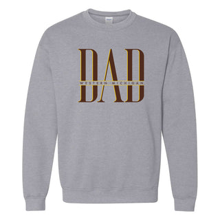 Western Michigan Classic Dad Crewneck - Sport Grey