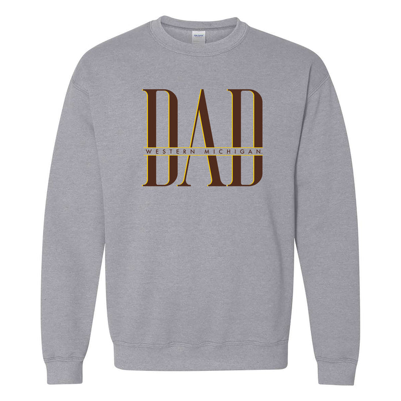 Western Michigan Classic Dad Crewneck - Sport Grey