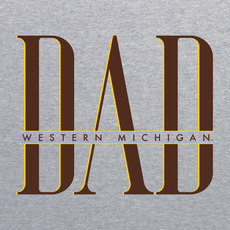 Western Michigan Classic Dad T-Shirt - Sport Grey