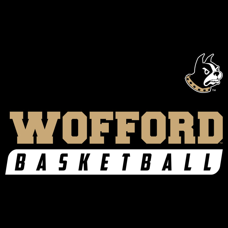 Wofford College Terriers Basketball Slant T Shirt - Black