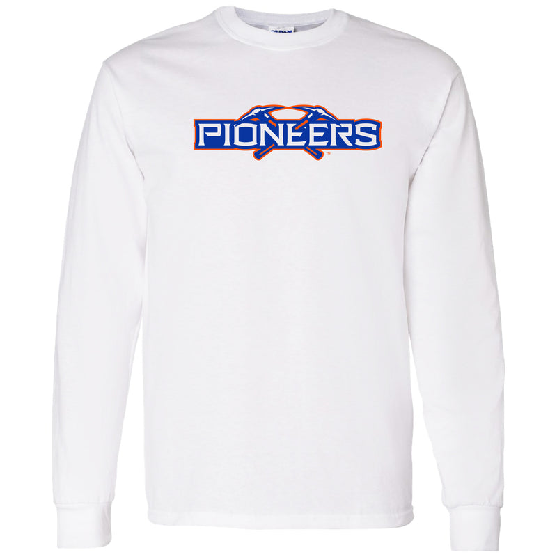 UW-Platteville Primary Logo Long Sleeve - White