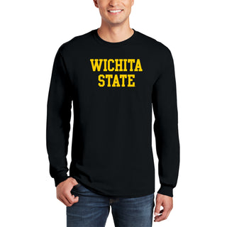 Wichita State University Shockers Basic Block Long Sleeve T-Shirt - Black