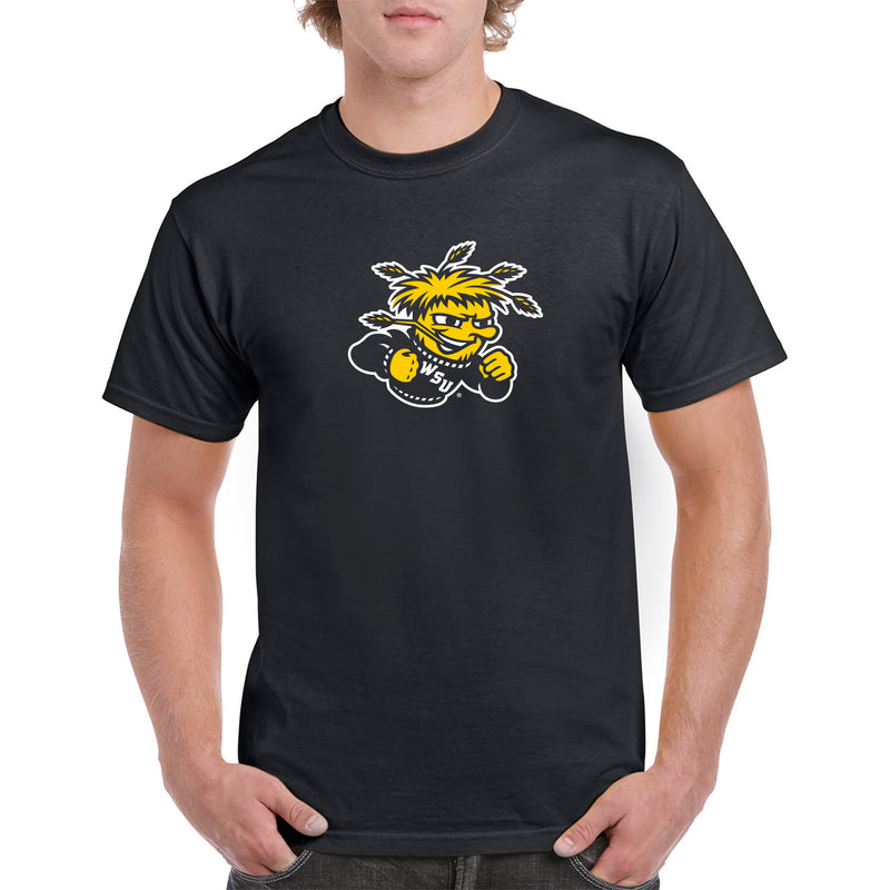 Wichita State University Shockers Primary Logo Short Sleeve T Shirt - Black