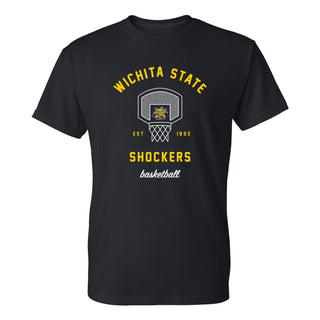 Wichita State University Shockers Basketball Net Short Sleeve T-Shirt - Black