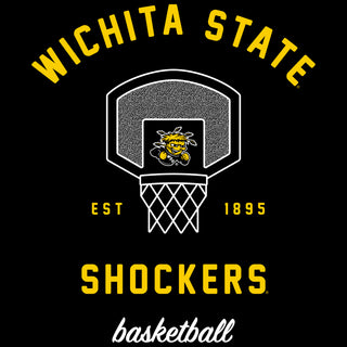 Wichita State University Shockers Basketball Net Short Sleeve T-Shirt - Black