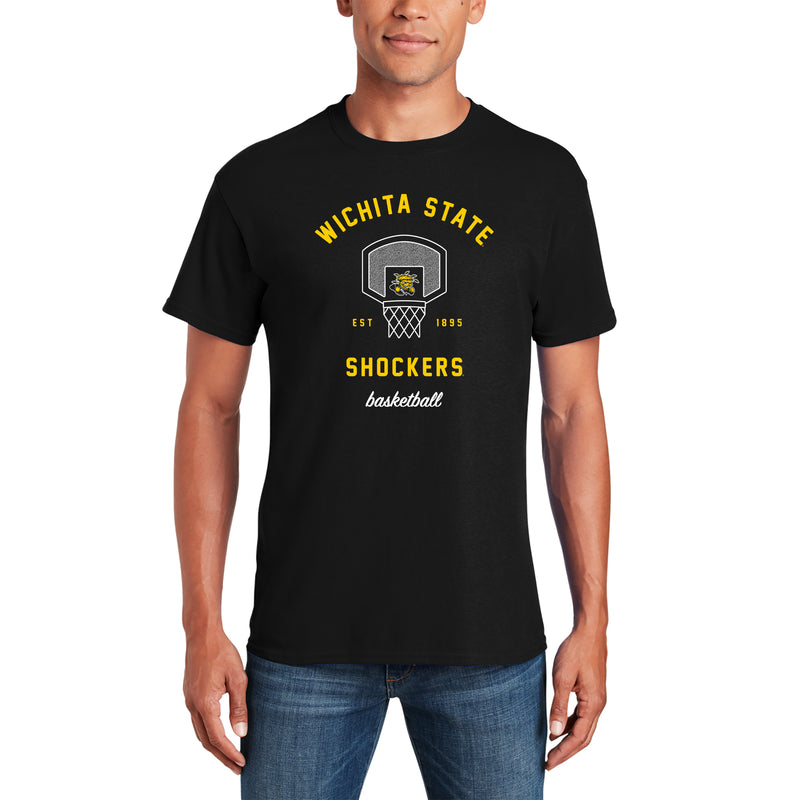 Wichita State University Shockers Basketball Net Short Sleeve T-Shirt - Black