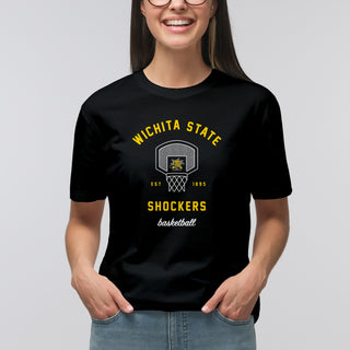 Wichita State University Shockers Basketball Net Short Sleeve T-Shirt - Black