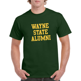 Wayne State University Warriors Alumni Block Short Sleeve T Shirt - Forest