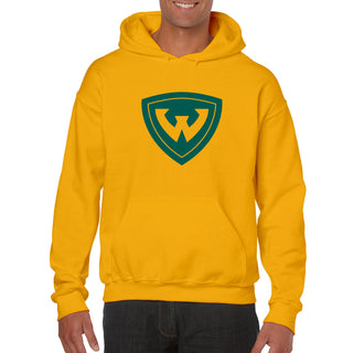 Wayne State University Warriors Primary Logo Heavy Blend Hoodie - Gold