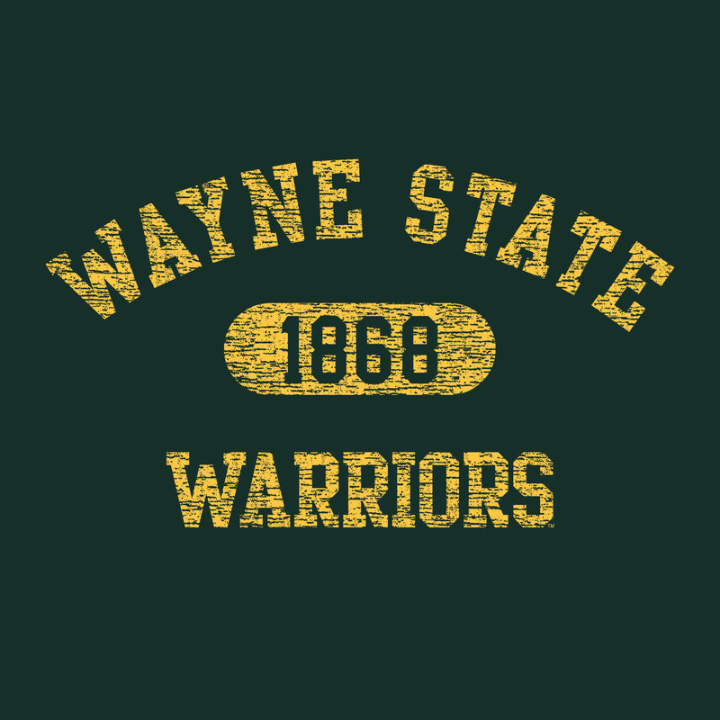 Wayne State University Warriors Athletic Arch Heavy Blend Hoodie - Forest