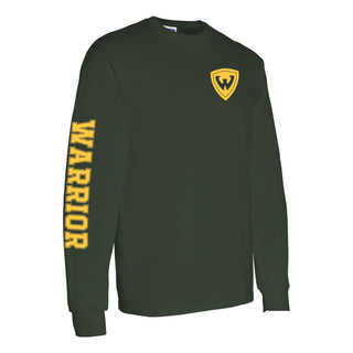 Wayne State University Warriors Double Sleeve Print Long Sleeve T-Shirt - Forest