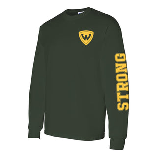 Wayne State University Warriors Double Sleeve Print Long Sleeve T-Shirt - Forest