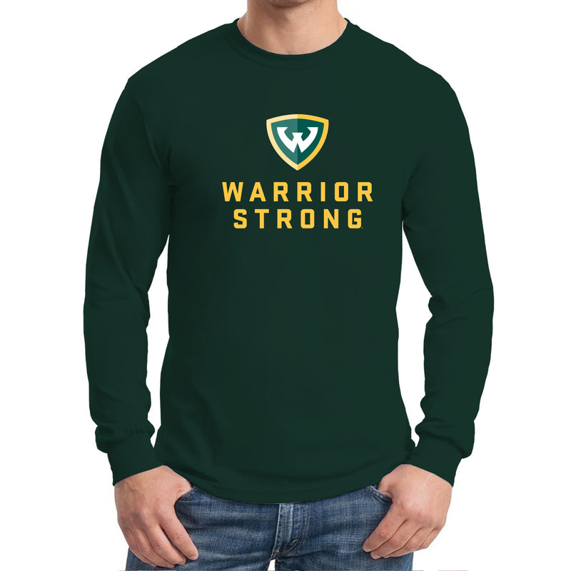 Wayne State University Warrior Strong Long Sleeve T-Shirt - Forest