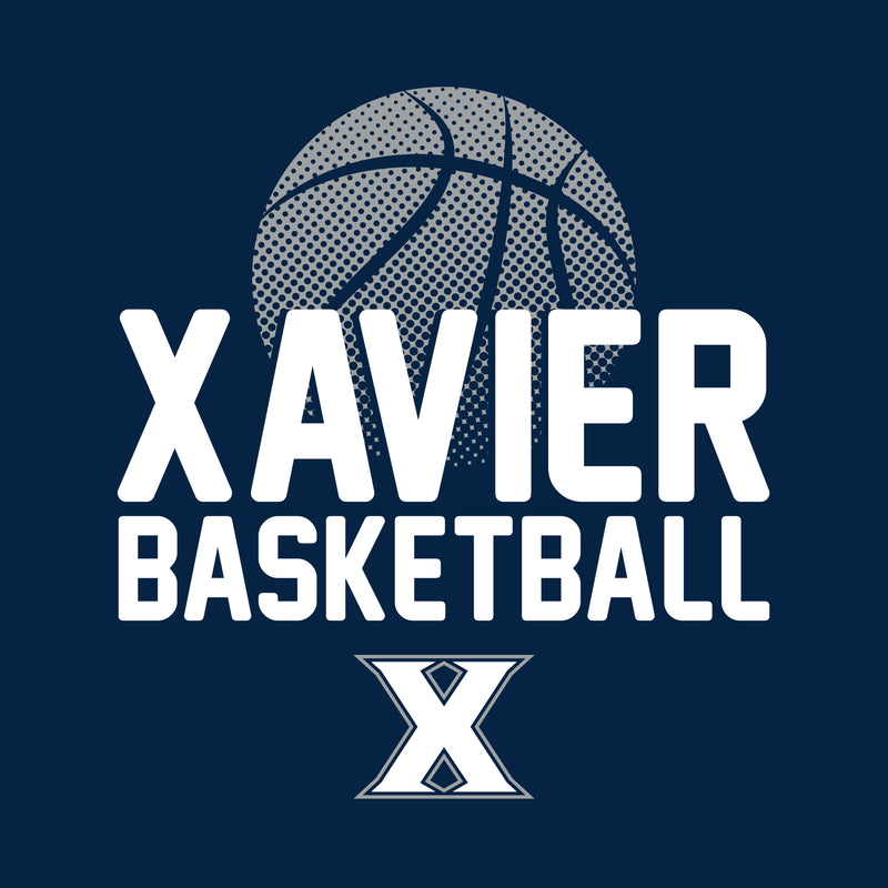 Xavier University Musketeers Basketball Flux Basic Cotton Youth Short Sleeve T Shirt - Navy