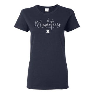 Xavier Thin Script Womens T-Shirt - Navy