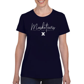 Butler Thin Script Womens T-Shirt - Navy