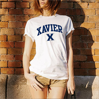 Xavier University Musketeers Arch Logo Short Sleeve T Shirt - White