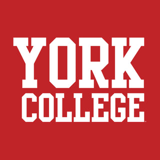 York College Cardinals Basic Block Cotton Short Sleeve Youth T Shirt - Red