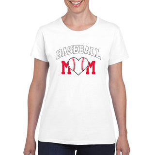 Baseball Mom - Baseball, Mom, Women, Sports, Ladies T-Shirt Basic Cotton - White