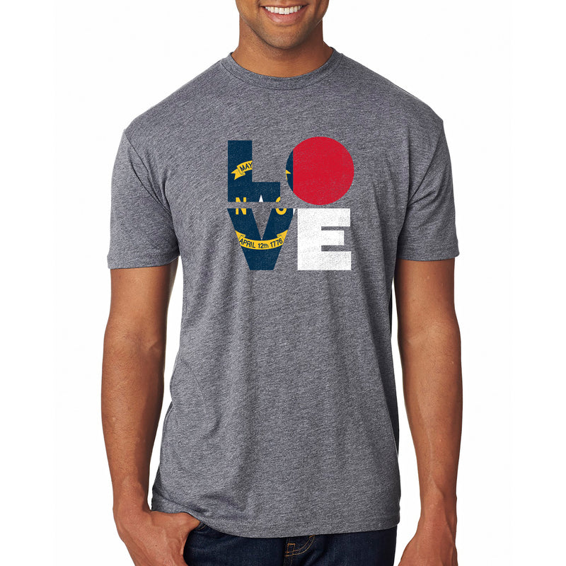 LOVE North Carolina Hurricane Relief Next Level Tee - Premium Heather