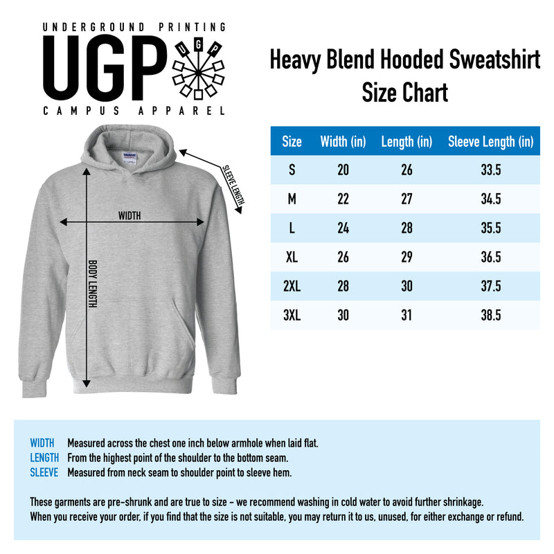 Upper Iowa University Peacocks Primary Logo Heavy Blend Hoodie - Navy