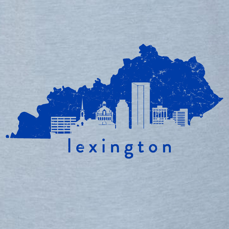 Lexington Kentucky Skyline Women's Festival Scoopneck - Stonewash Denim